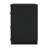 Kozmour - Two Drawer Night Stand - Black / Brown