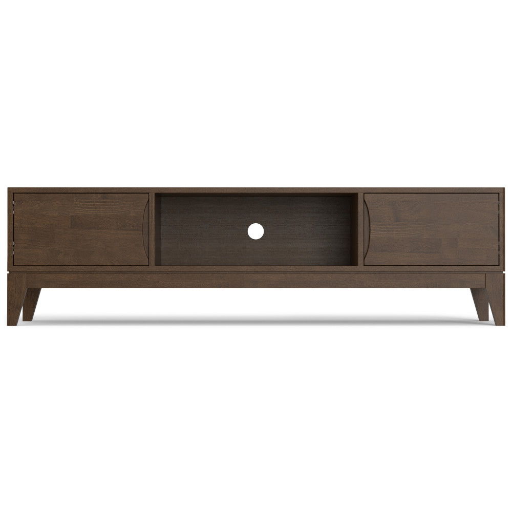 Harper - Low TV Media Stand - Walnut Brown by Simpli-Home | Bel Furniture