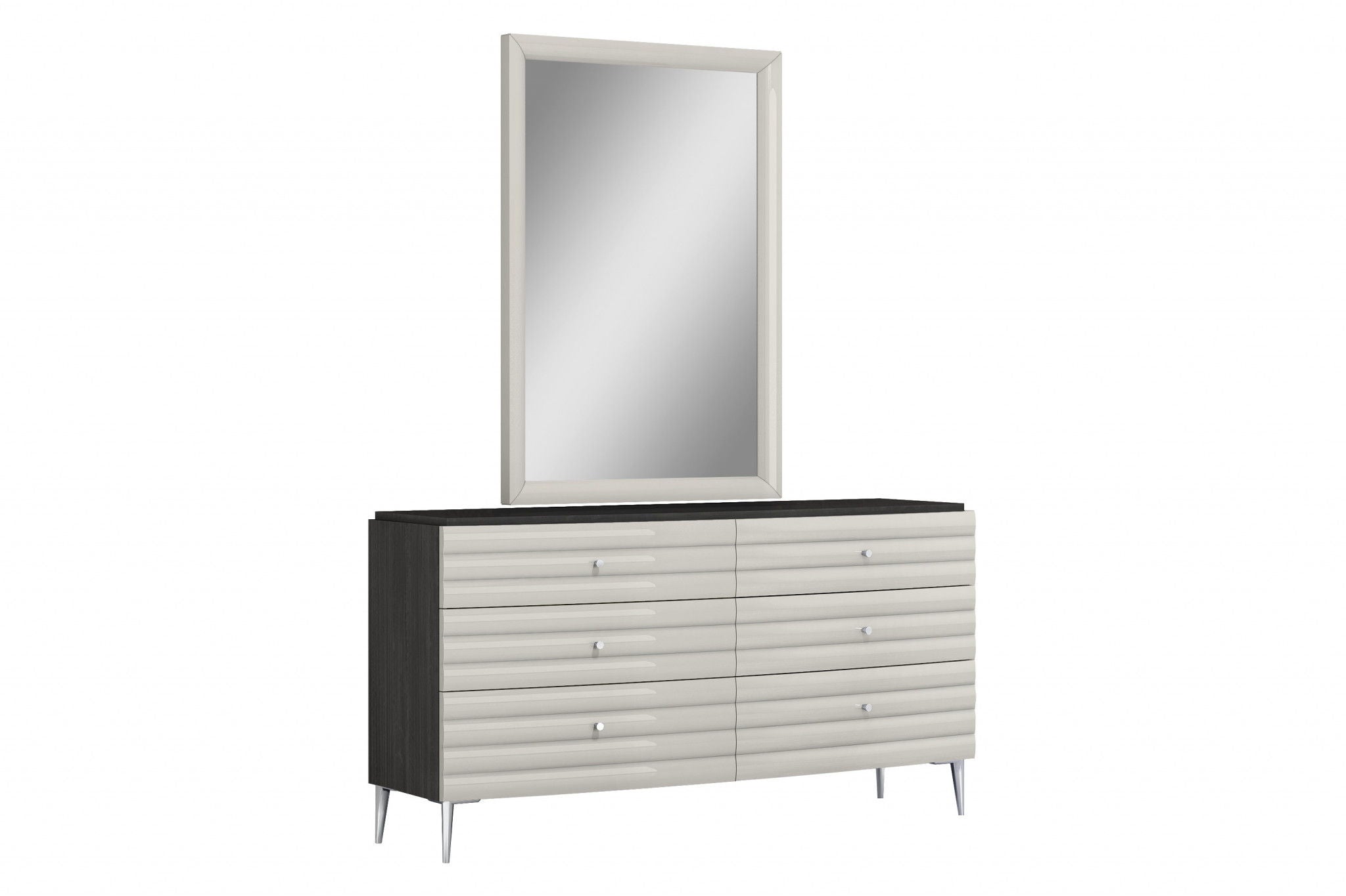 Double Dresser Six Drawer - Gray