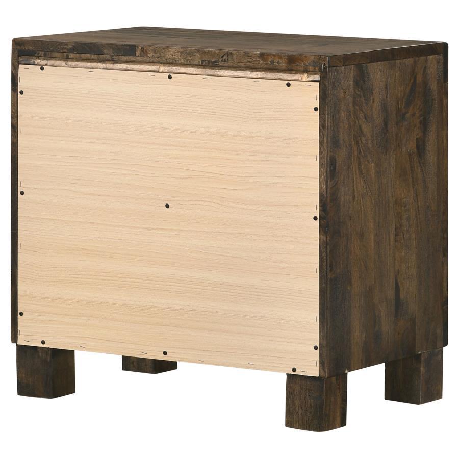Woodmont - 2-Drawer Nightstand - Rustic Golden Brown by CoasterEveryday | Bel Furniture