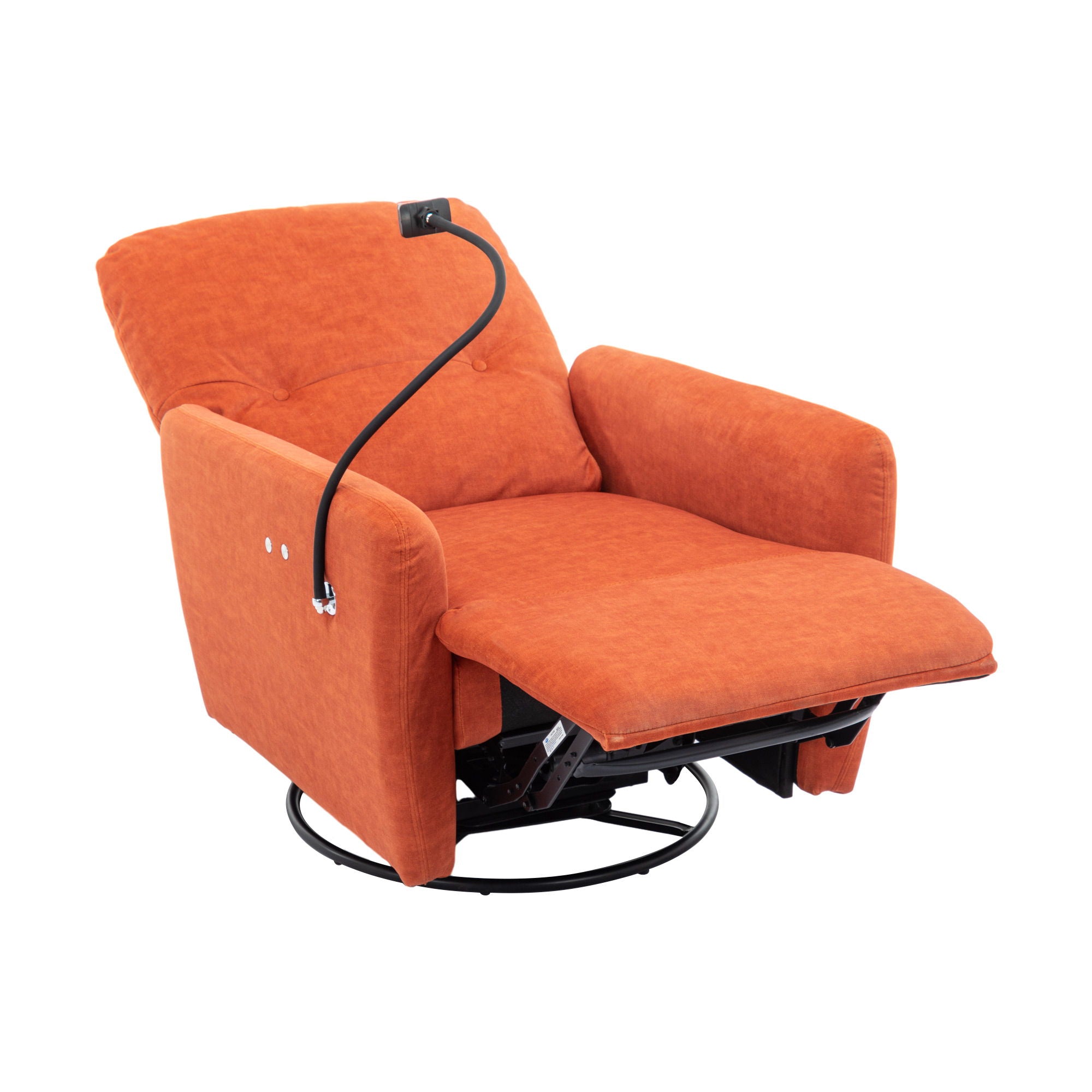 270° Swivel Electric Recliner Home Theater Seating Single Reclining Sofa Rocking Motion Recliner With A Phone Holder For Living Room