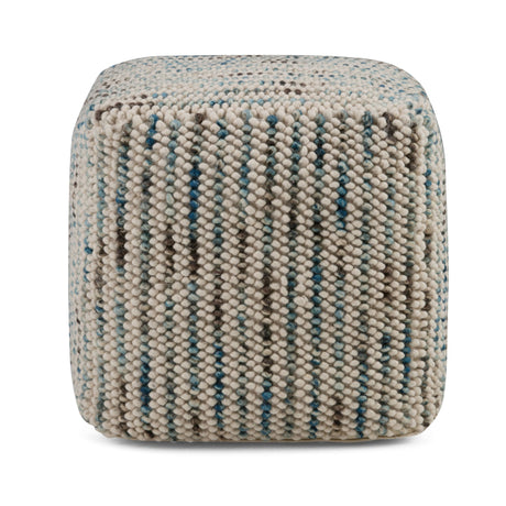 Zoey - Handcrafted Woven Cube Pouf - view 10