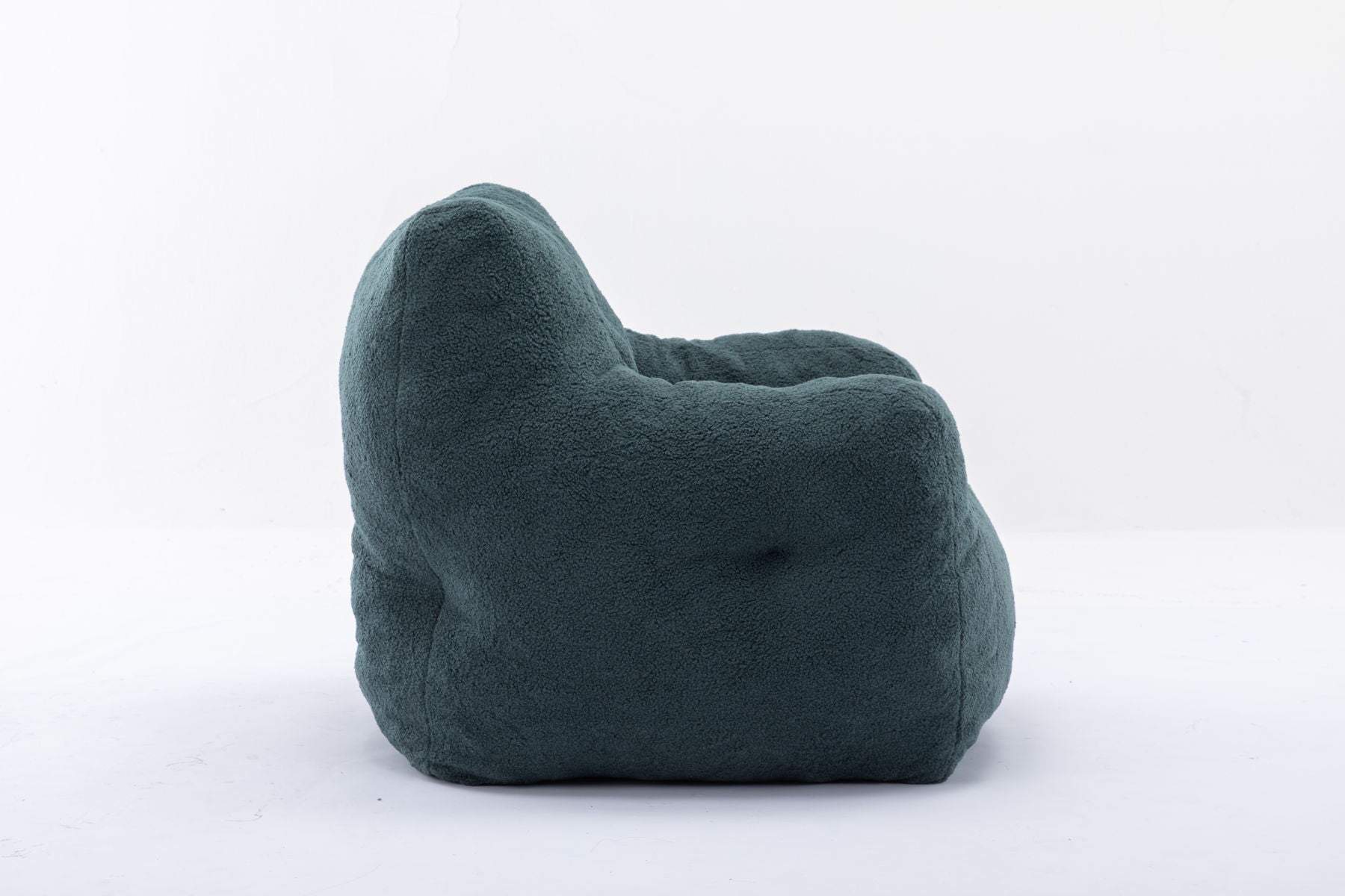 Soft Teddy Fabric Tufted Foam Bean Bag Chair With Teddy Fabric