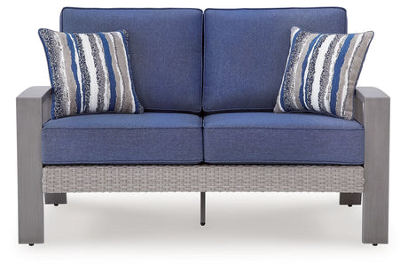 Half Moon Beach - Loveseat With Cushion - Blue / Gray - view 6