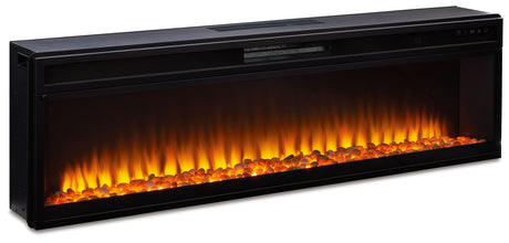 Entertainment Accessories - Black - Wide Fireplace Insert by Signature Design by Ashley® | Bel Furniture