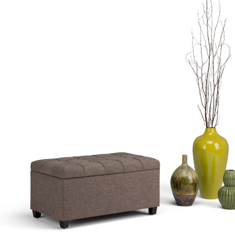 Sienna - Upholstered Storage Ottoman Bench - view 27