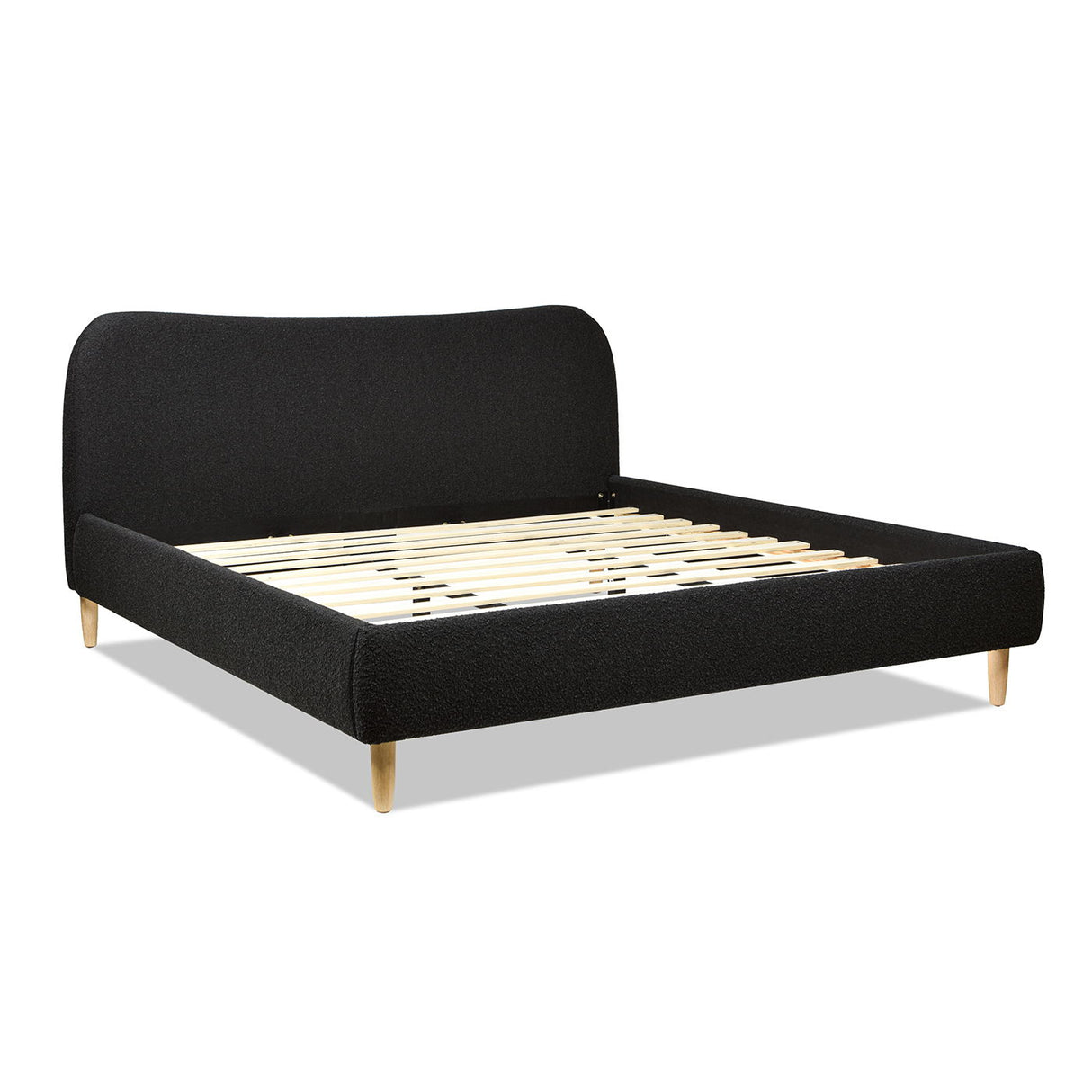 Roman - Curved Headboard Upholstered Platform Bed by Jennifer Taylor Home | Bel Furniture
