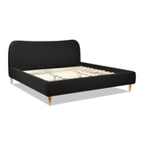 Roman - Curved Headboard Upholstered Platform Bed by Jennifer Taylor Home | Bel Furniture