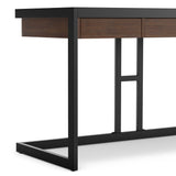 Erina - Desk - Distressed Charcoal Brown