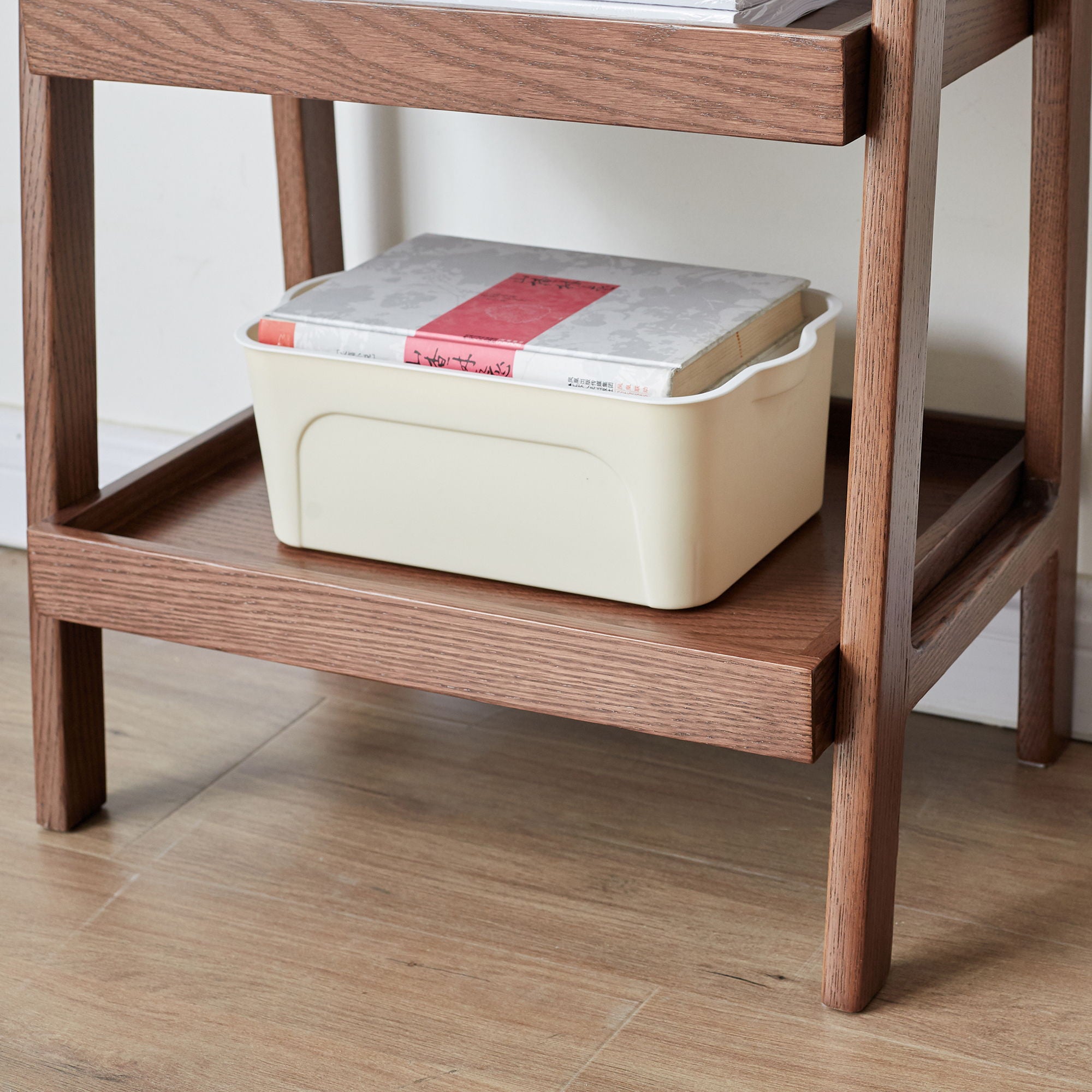 Premium Storage Organizer, 3-Tier Beech Shoe Rack For Entryway, Living Room - Walnut