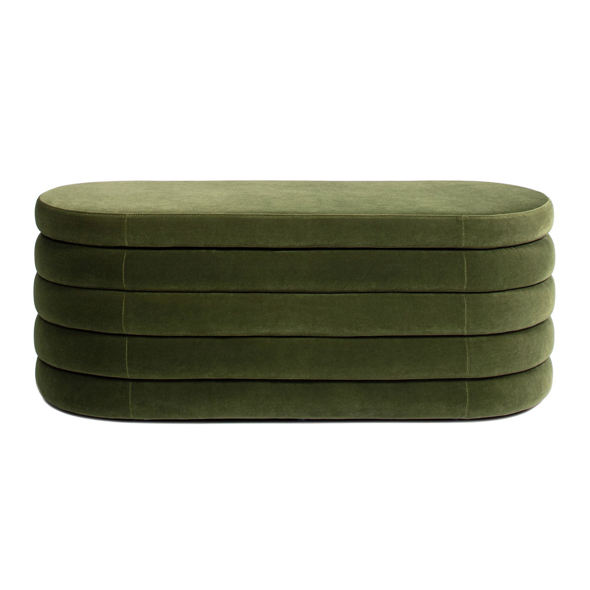 Fuji - Upholstered Oval Storage Bench by Jennifer Taylor Home | Bel Furniture