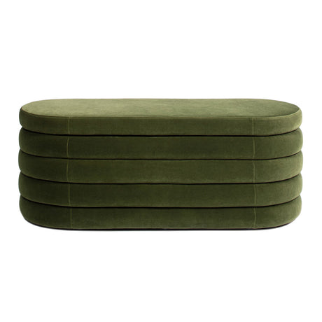 Fuji - Upholstered Oval Storage Bench by Jennifer Taylor Home | Bel Furniture