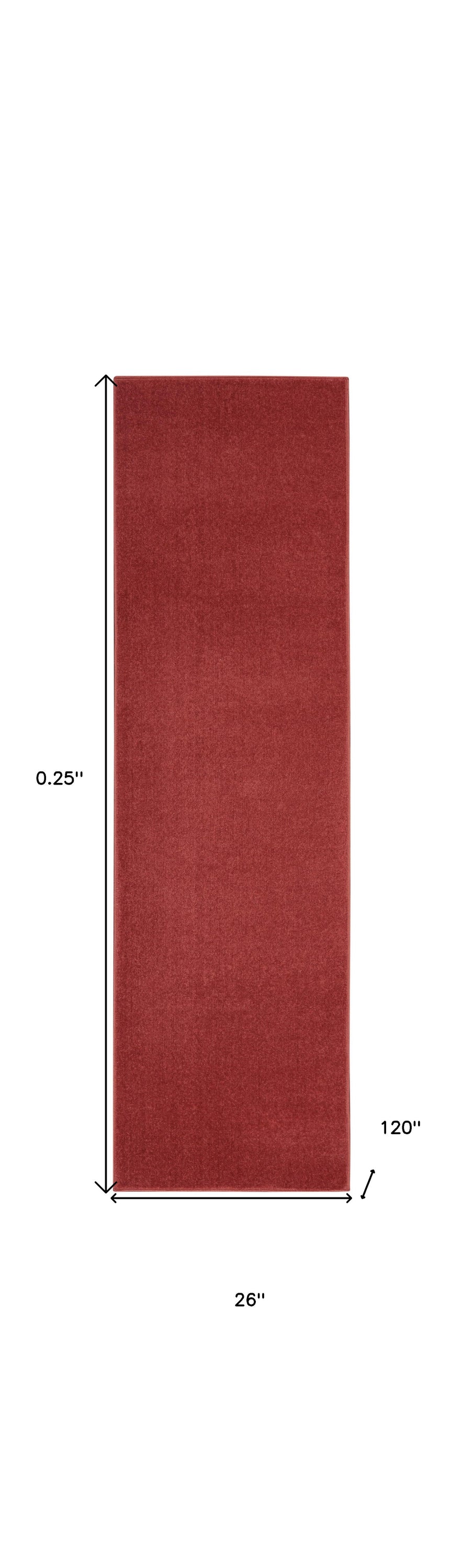 2' X 10' Non Skid Indoor / Outdoor Runner Rug - Brick Red