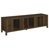 Carey - 79" TV Stand Fireplace Media Console - Dark Pine