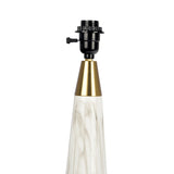 Enclave - Hydro Table Lamp With On / Off Switch Faux Marble Base Shade - Gold / White / White Marble by Ashcroft Furniture | Bel Furniture