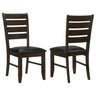 Dalila - Wood Dining Side Chair (Set of 2) Dark Brown by CoasterEveryday | Bel Furniture