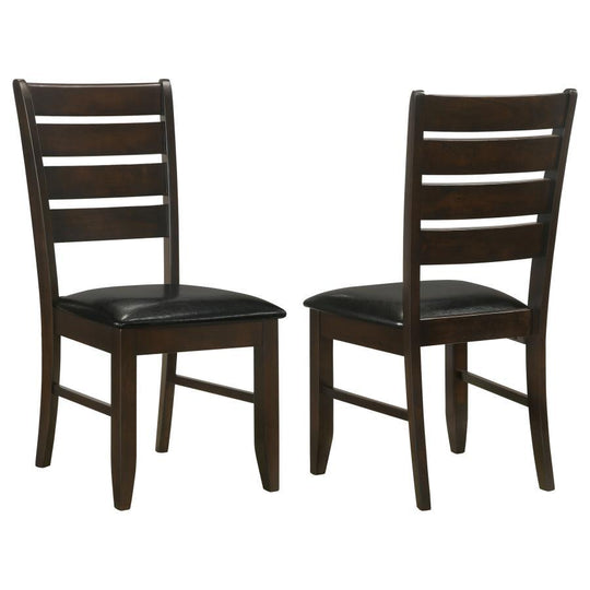 Dalila - Wood Dining Side Chair (Set of 2) Dark Brown by CoasterEveryday | Bel Furniture