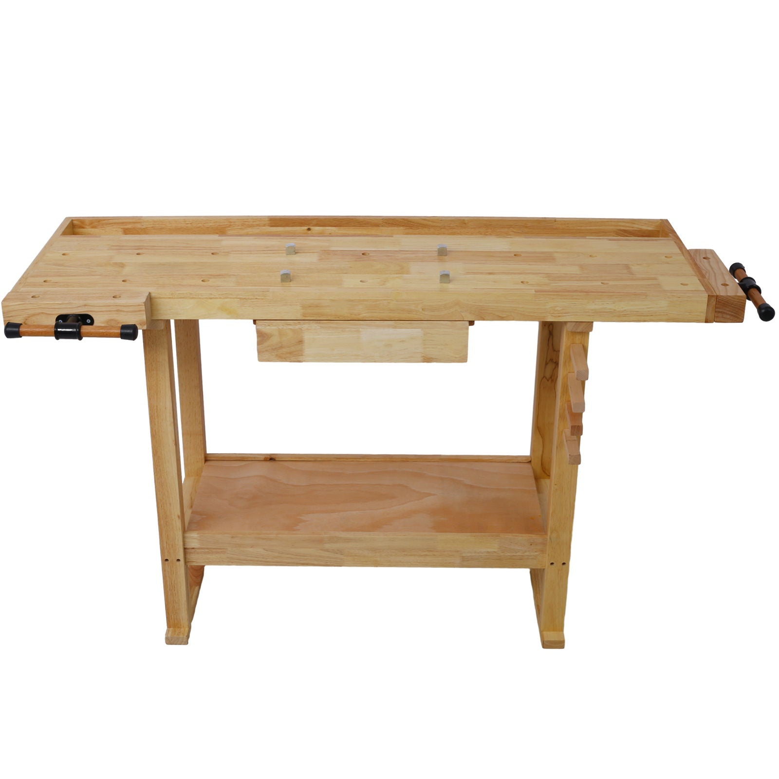 55" Wood Workbench For Garage Workshop And Home - Natural