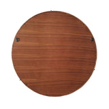 Hausen - Mid-Century Modern Round Accent Wall Mirror - Brown Walnut by Jennifer Taylor Home | Bel Furniture