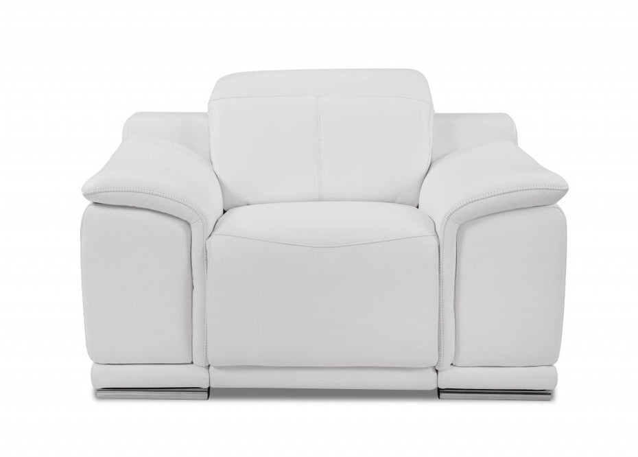 Mod Winter Italian Leather Recliner Chair - White