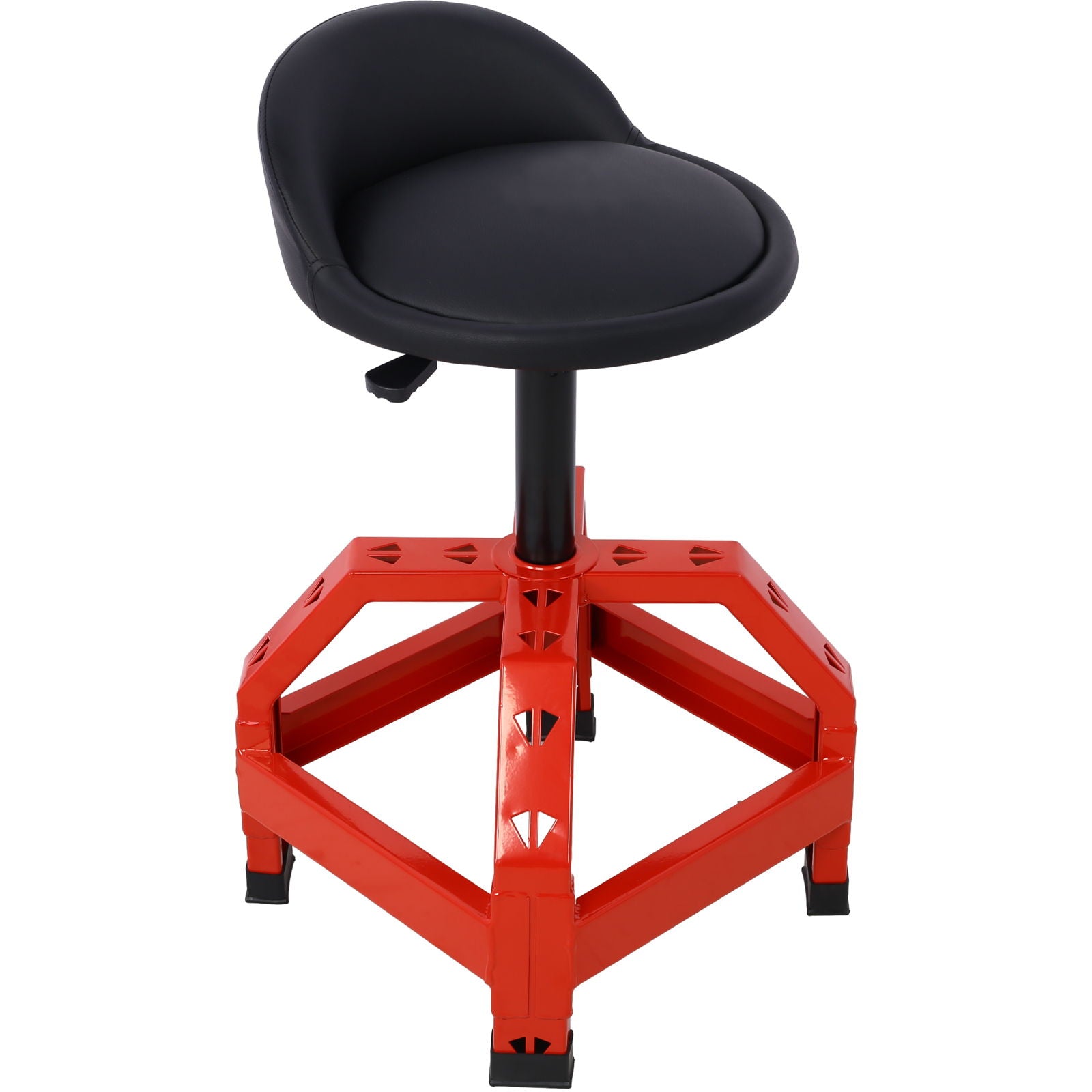 Pneumatic 360 Degree Swivel Stool, Mechanics Rolling Creeper Seat, Heavy Duty Mechanics Stool