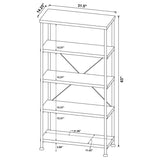 Analiese - 2 Piece Computer Desk Bookcase Set - Rustic Nutmeg by CoasterEveryday | Bel Furniture