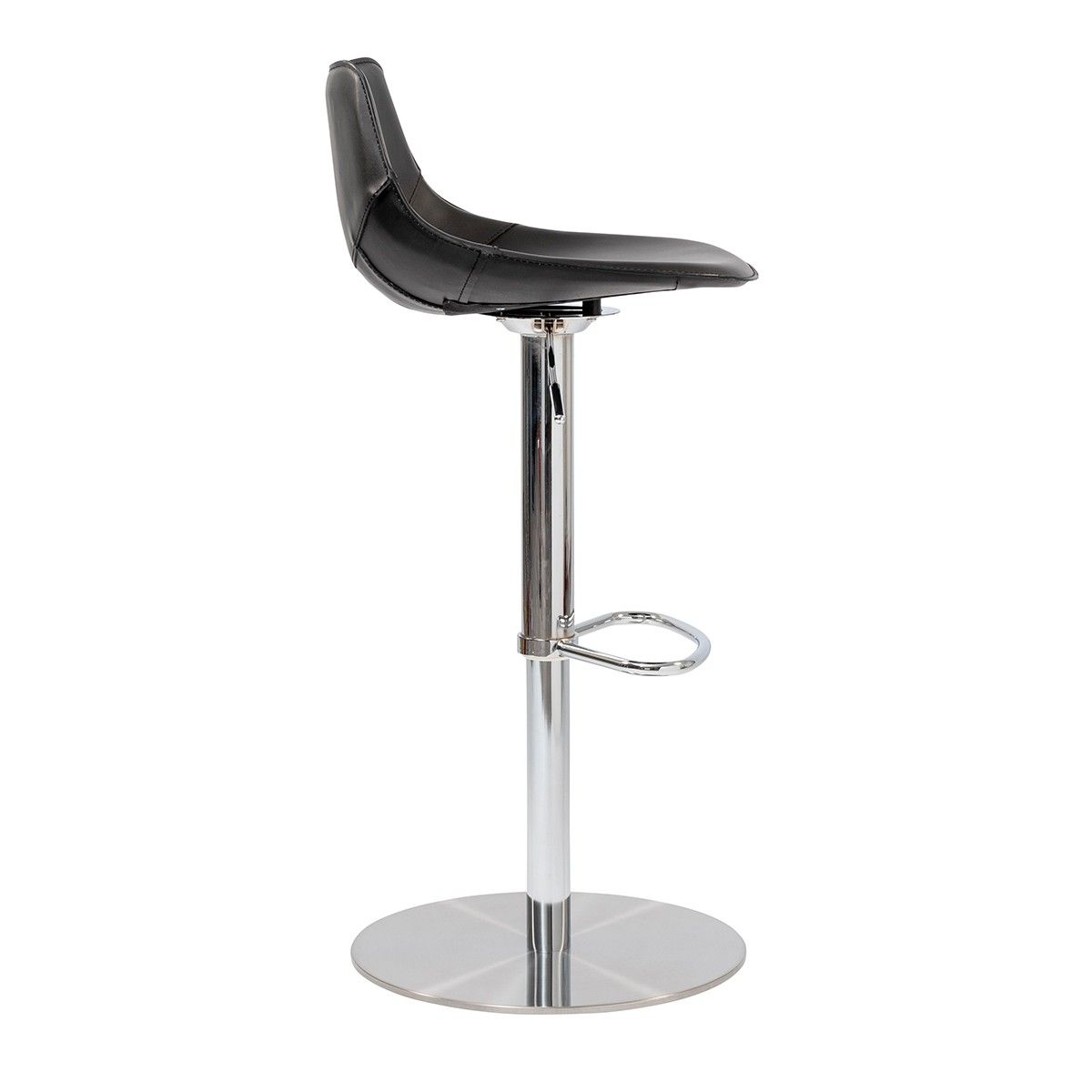 Steel Swivel Low Back Bar Height Bar Chair - Black / Silver