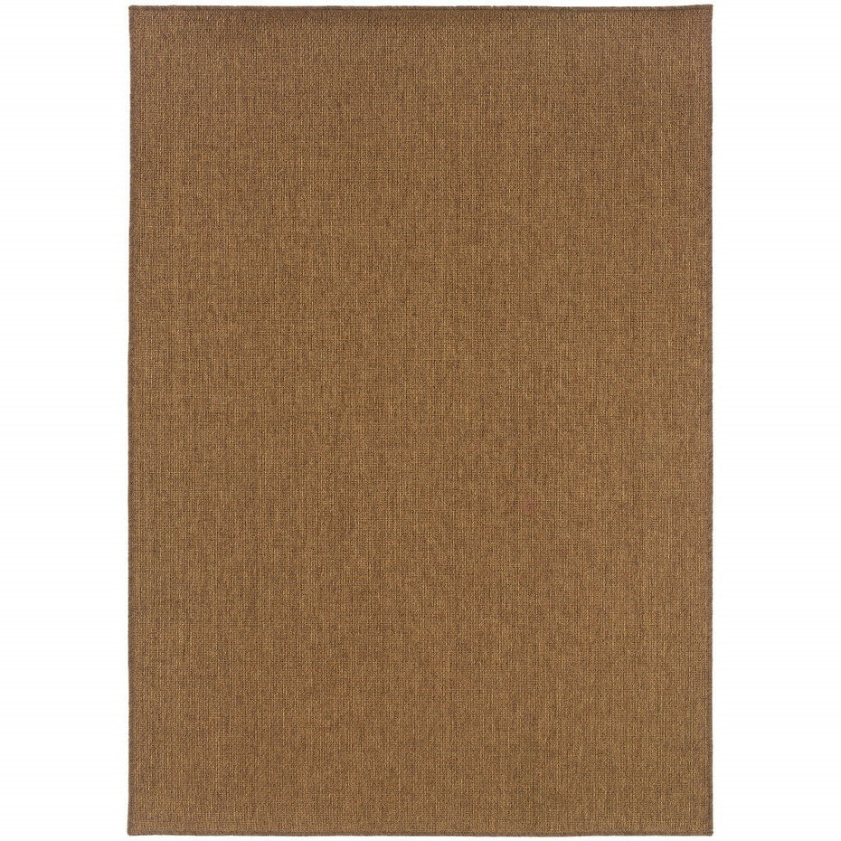 7' X 10' Stain Resistant Indoor / Outdoor Area Rug - Tan