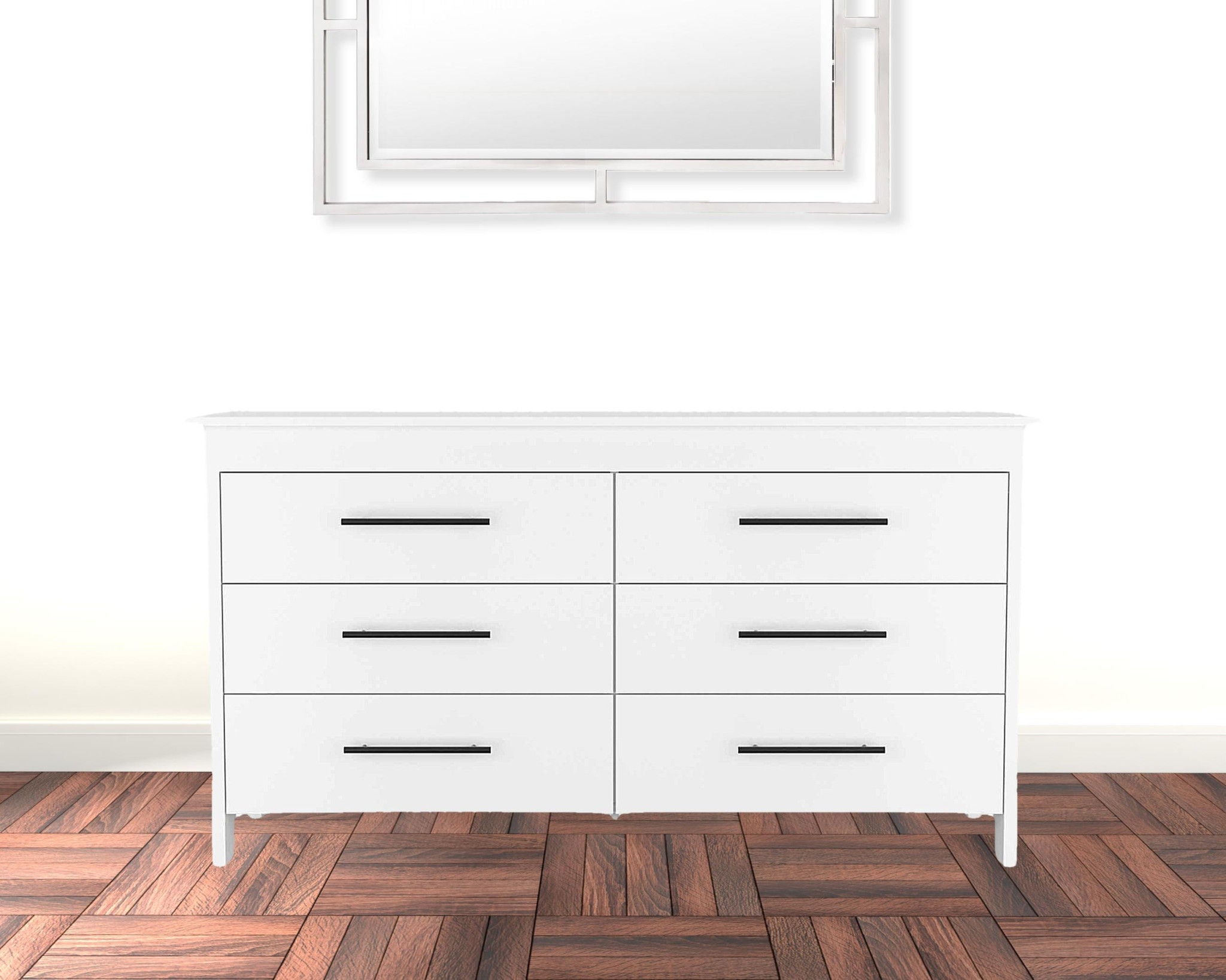 Six Drawer / Double Dresser - White