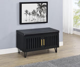 Brixton - 2-Door Padded Entryway Shoe Storage Bench by Coaster Fine Furniture | Bel Furniture