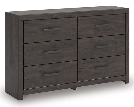Prendonea - Charcoal - Six Drawer Dresser by Signature Design by Ashley® | Bel Furniture