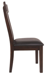 Haddigan - Dark Brown - Dining UPH Side Chair (Set of 2) by Signature Design by Ashley® | Bel Furniture