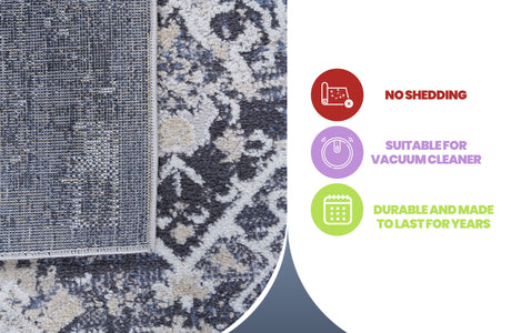 Payas - 5' X 7' Traditional Area Rug - Gray / Blue - view 7