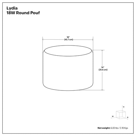 Lydia - Handcrafted Round Pouf - view 6