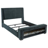 Preston - Upholstered Audio Flame Visualizer Bed Blue by Coaster Fine Furniture | Bel Furniture