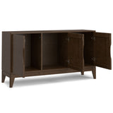 Harper - 3 Door Sideboard Buffet / Storage Cabinet - Walnut Brown by Simpli-Home | Bel Furniture