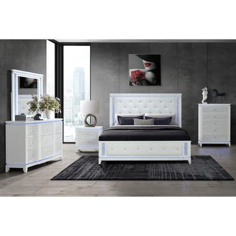 Adalid - Chest With LED Lighting - White - view 8