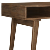 Clarkson - Desk With Side Drawers - Rustic Natural Aged Brown by Simpli-Home | Bel Furniture