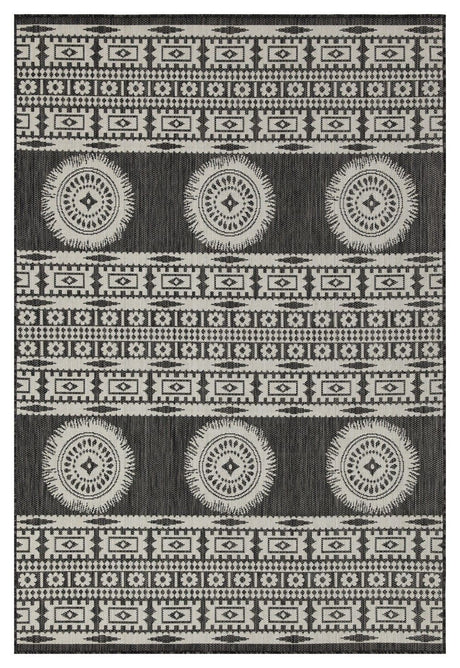 Sunshine - Indoor / Outdoor Area Polypropylene Rug Dark Gray by Icona Home Decor | Bel Furniture