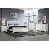 Soulmarie - Bed With LED Lighting And Padded Headboard