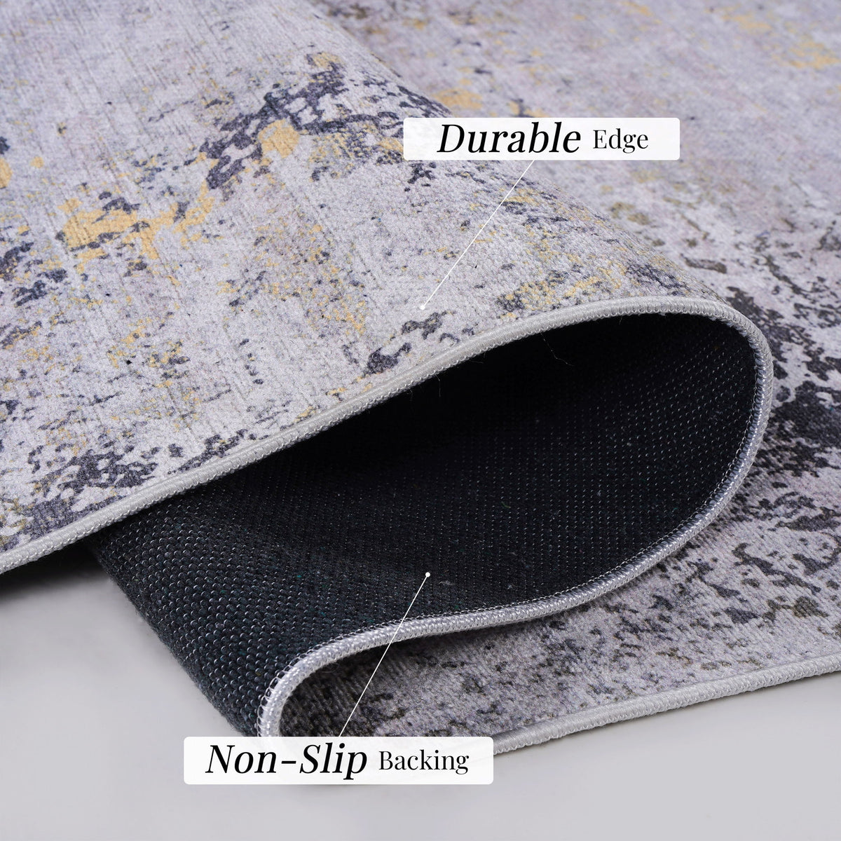 Maval - 8' X 10' Area Rug Washable - Gray