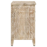 Mariska - 3-Drawer Wood Mandala Cabinet - Distressed White by Coaster Fine Furniture | Bel Furniture