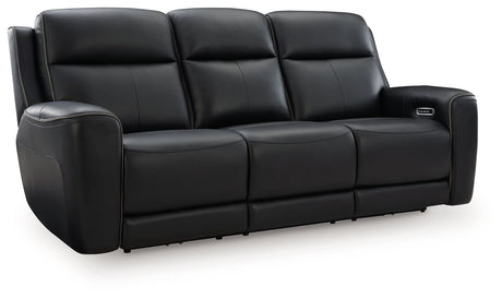 5Z-Comfort - Relaxation - Power Reclining Sofa With Adj Headrest Black by Signature Design by Ashley® | Bel Furniture