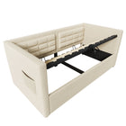 Upholstered Hydraulic Storage Daybed With USB & Type C Charging