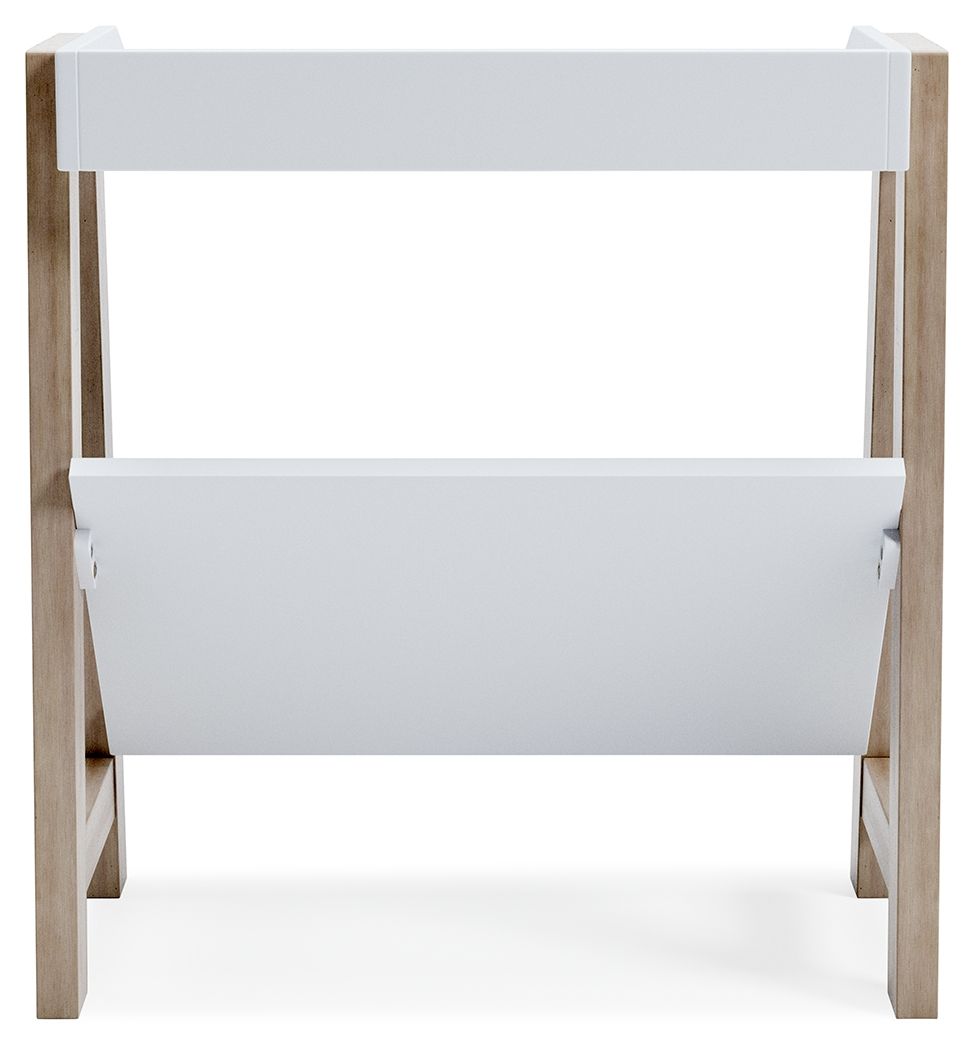 Blariden - White / Tan - Small Bookcase by Signature Design by Ashley® | Bel Furniture