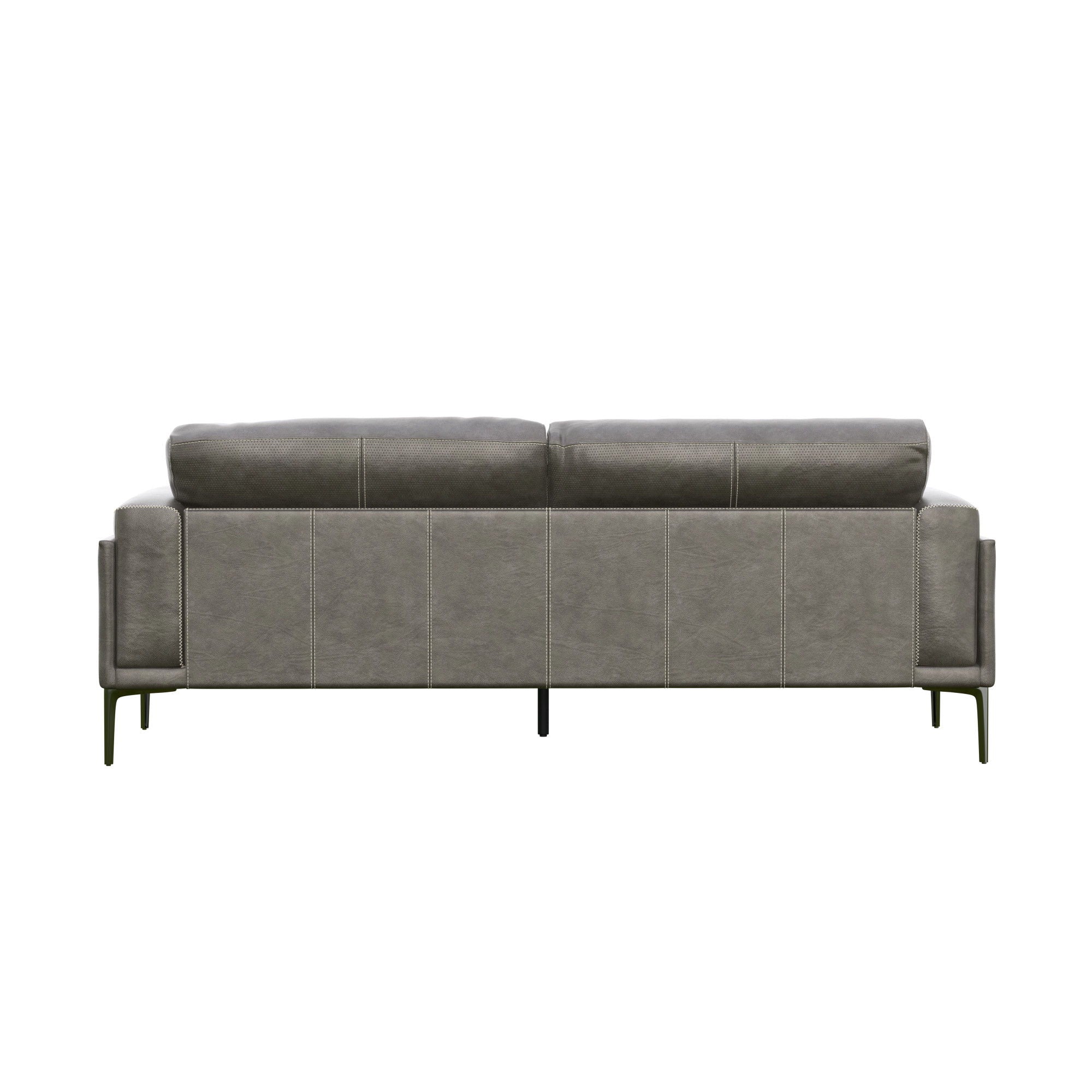 Onyx - Leather Sofa - Gray