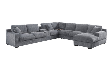 Celine - Fabric Corner Sectional Sofa With Right-Facing Chaise, Cupholders, And Charging Ports - view 39