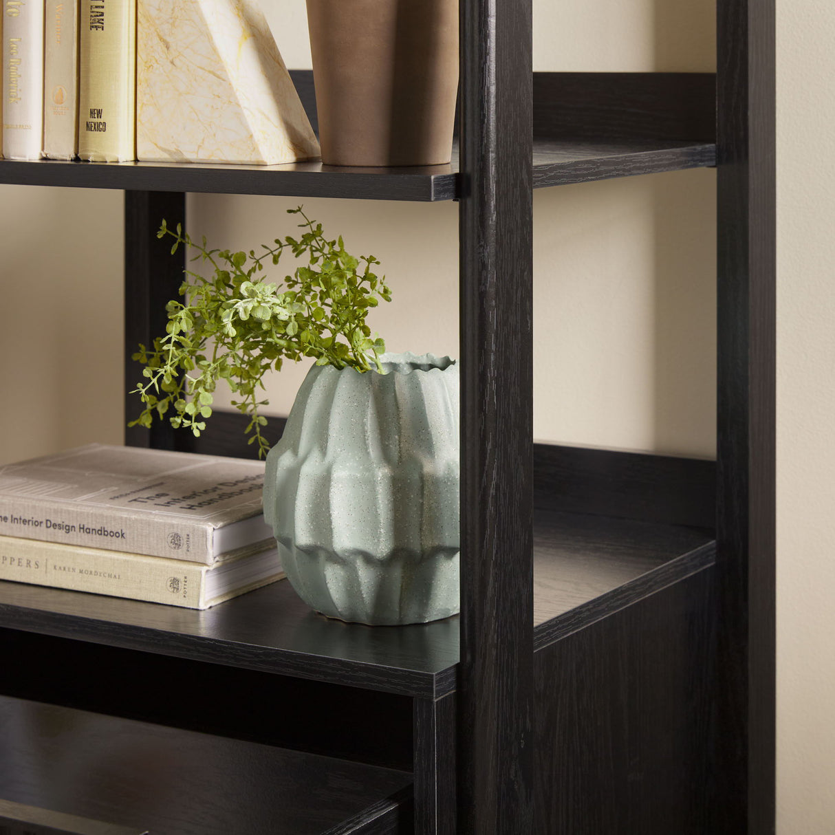 Transitional Narrow Bookshelf With Drawer On Bottom by Walker Edison | Bel Furniture