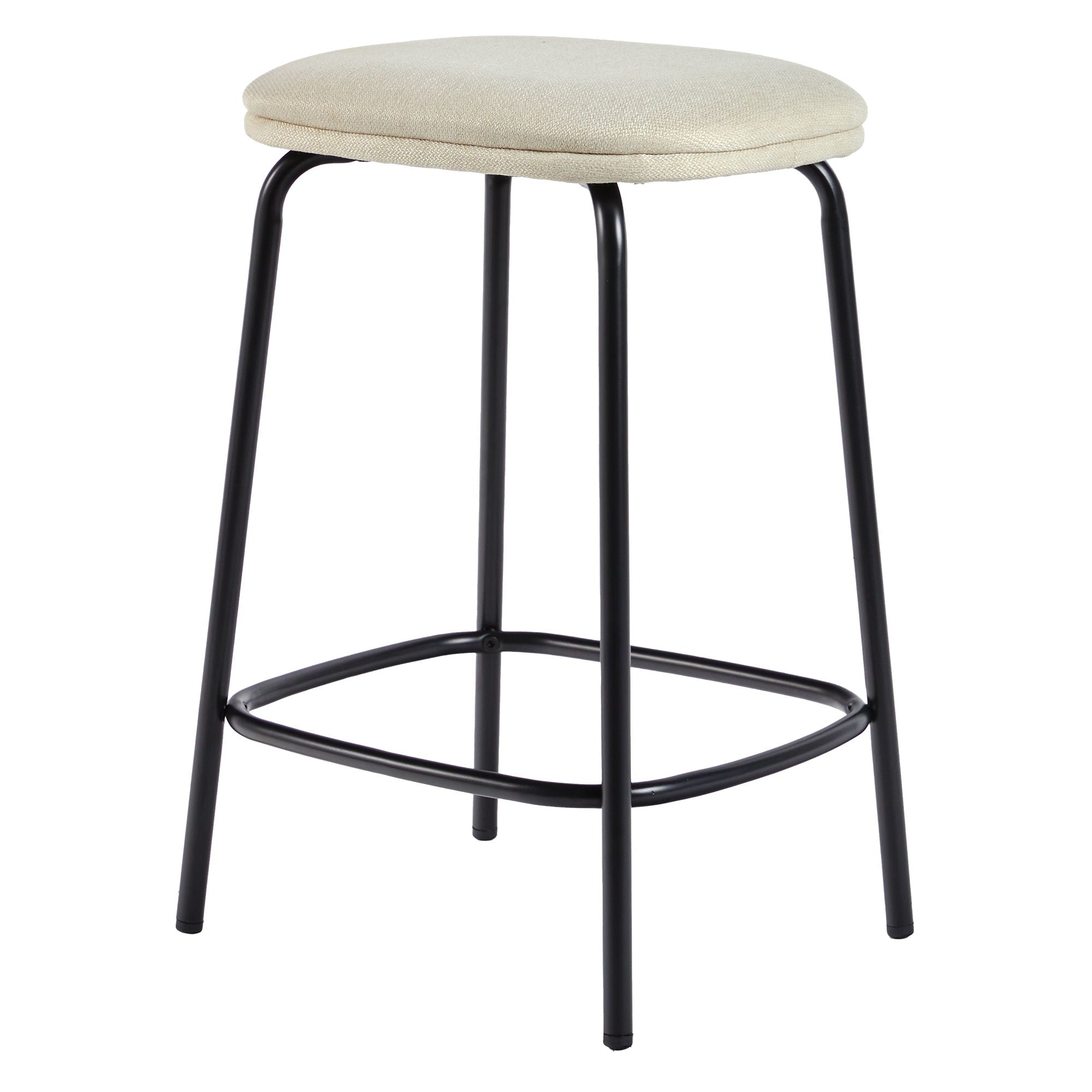 Modern Simple Counter Stool With Upholstered Seat (Set of 2)