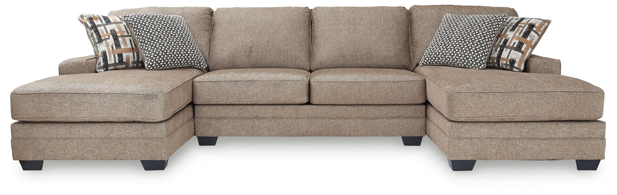 Cannonbrook - Sectional Light Brown 3 Pc. Double Chaise Sectional by Signature Design by Ashley® | Bel Furniture